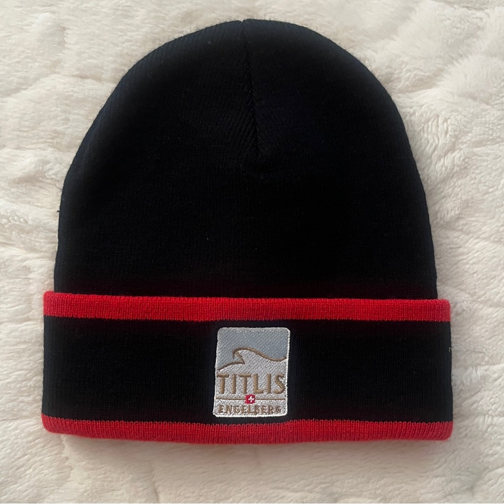 Alphorn Switzerland Black and Red Beanie with Logo. New without tags. - Picture 4 of 4